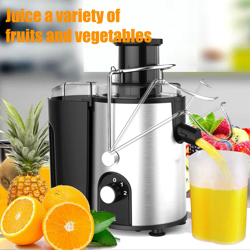 Centrifugal Juicer Machines for Fruits and Vegetables - High Juice Yield - Anti-Drip Catcher & Brush Included