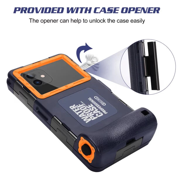 UrbanX Professional [15m/50ft] Swimming Diving Surfing Snorkeling Photo Video Waterproof Protective Case Underwater Housing for Oppo A56 5G And all Phones Up to 6.9 Inch LCD with Lanyard