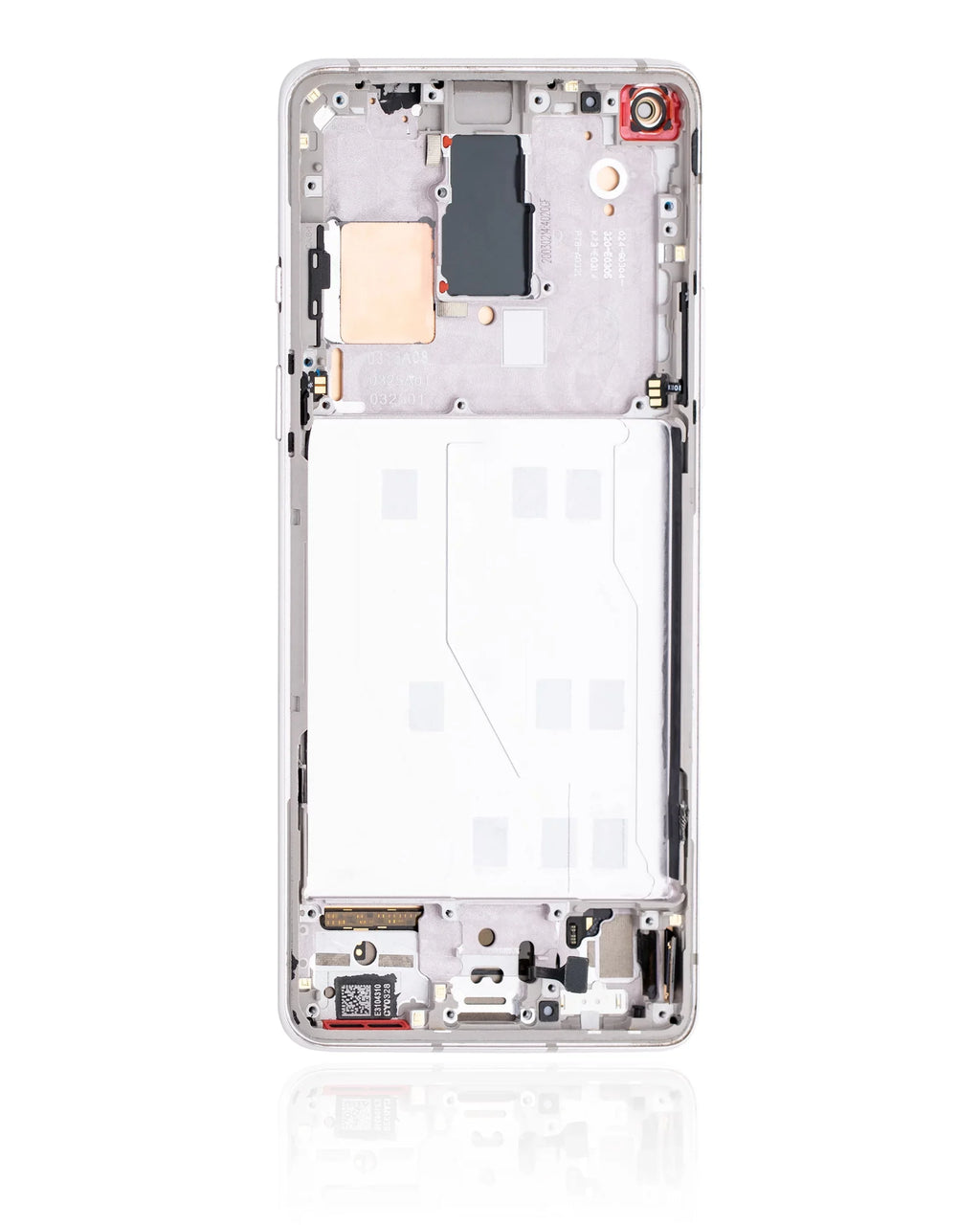 Stylish Replacement OLED Assembly With Frame Compatible For OnePlus 8 / 5G (Non-Verizon 5G UW Frame) (Refurbished) (Polar Silver)