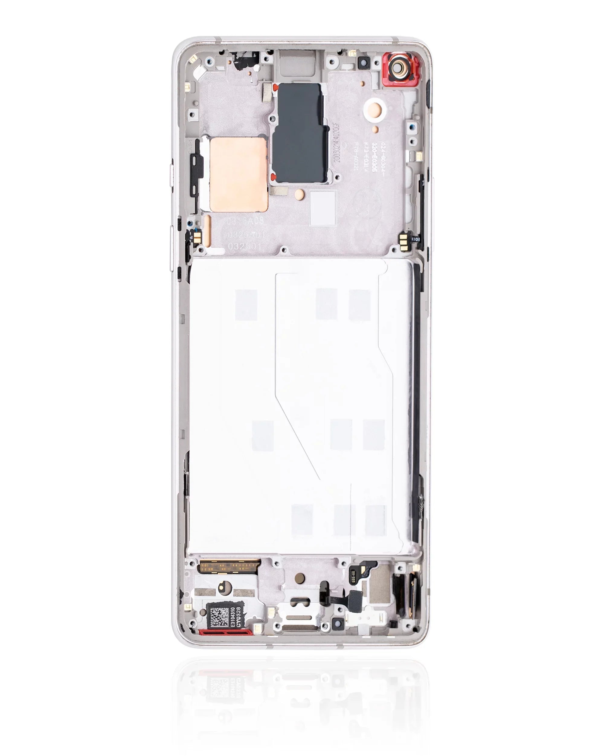 Stylish Replacement OLED Assembly With Frame Compatible For OnePlus 8 / 5G (Non-Verizon 5G UW Frame) (Refurbished) (Polar Silver)