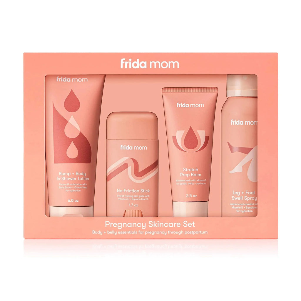 Frida Mom Pregnancy Skincare Body Relief Set for Stretch Marks, Dry Skin, Swelling Chafing - 4 Ct