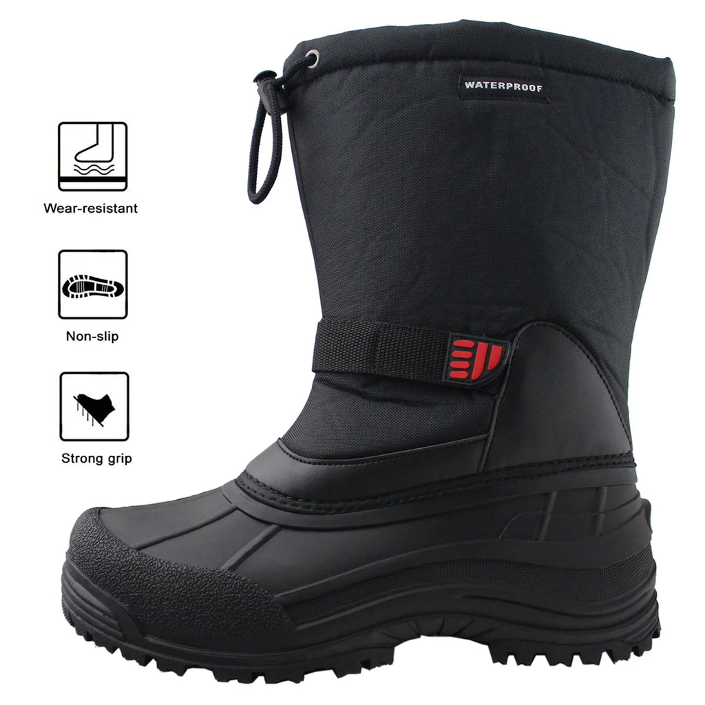 Stylish Tanleewa Men's Winter Boots Waterproof Insulated Snow Boots Anti-Slip Shoe Size 11.5 Adult Male