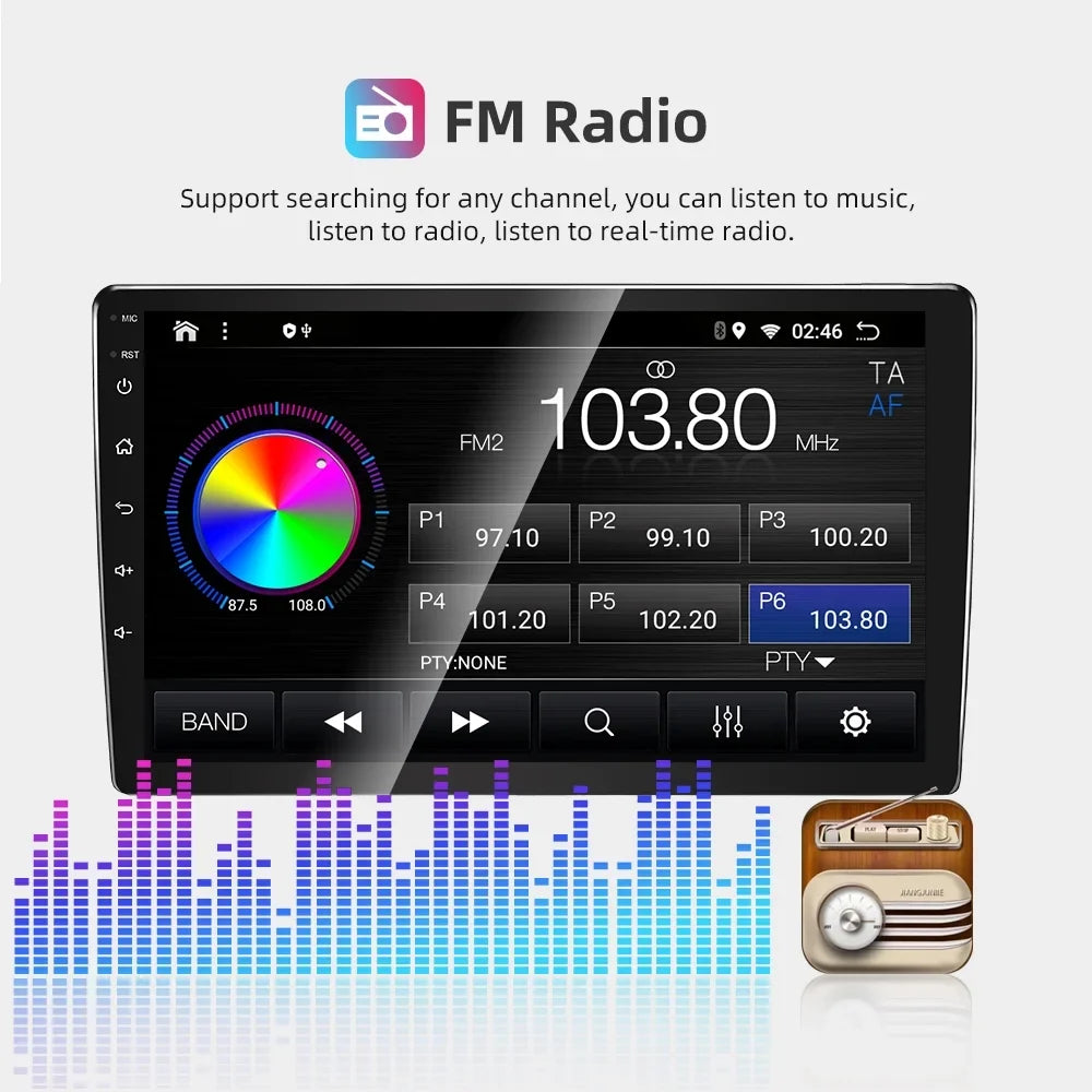 For Ford Mustang 2010-2014 10.1" Android 11 Car Radio Stereo Carplay GPS Navi 2G+32G