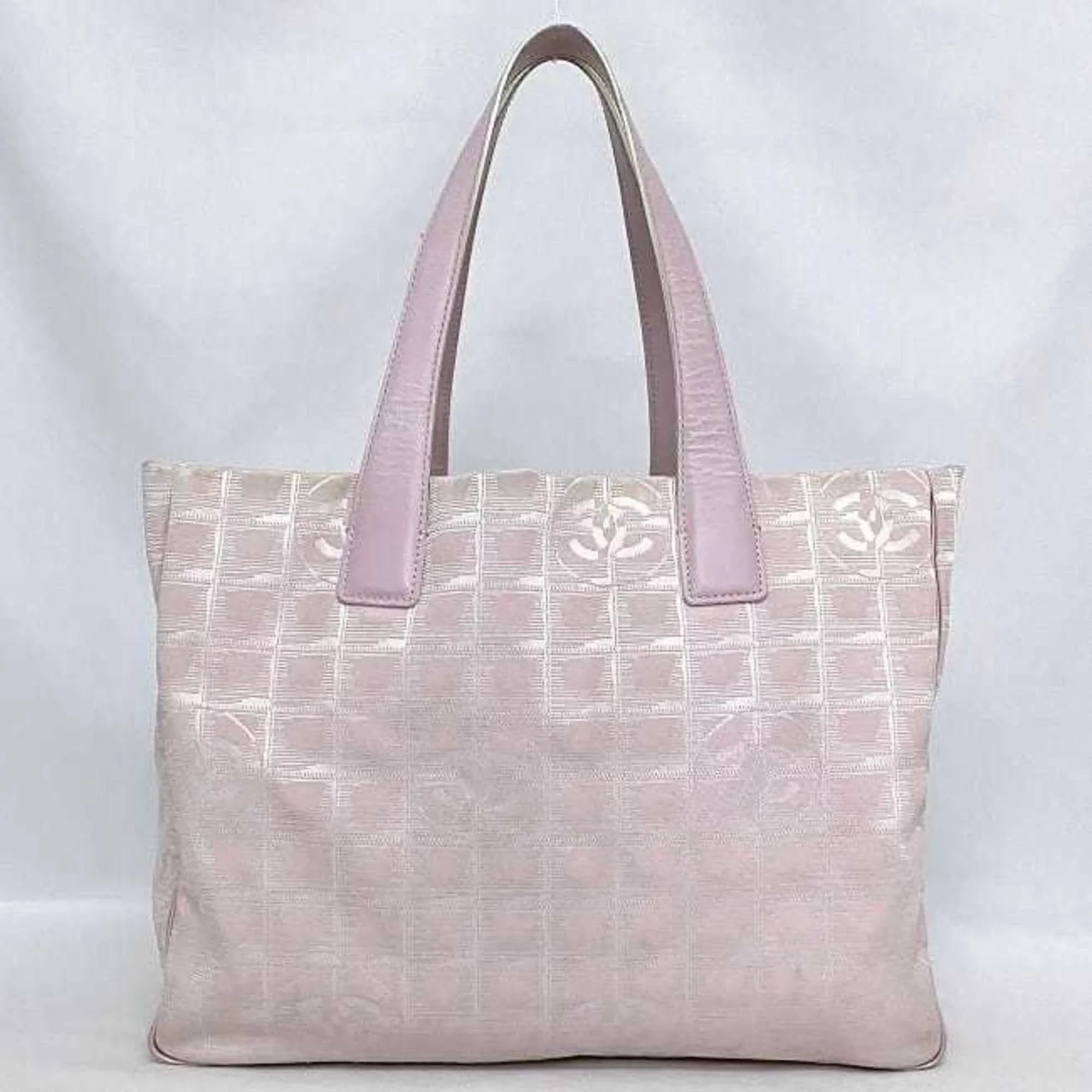 Pre-Owned Chanel MM Pink New Line A15991 Nylon Leather 8216800 CHANEL Coco Mark Tra Ladies (Good)