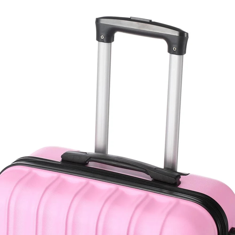 Stylish Zimtown 3-in-1 Luggage Multifunctional Large Capacity Traveling Storage Suitcase Pink