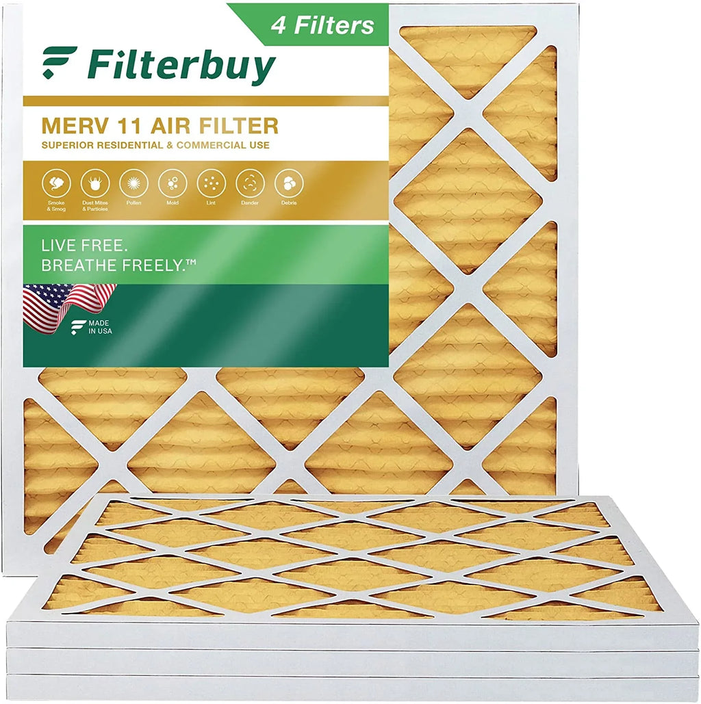 Stylish Filterbuy 17x17x1 MERV 11 Pleated HVAC AC Furnace Air Filters (4-Pack)