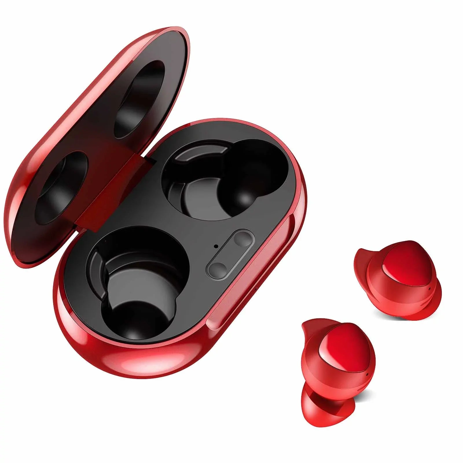 UrbanX Street Buds Plus True Bluetooth Wireless Earbuds For Blackview P6000 With Active Noise Cancelling (Charging Case Included) Red