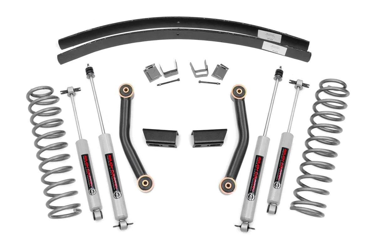 Rough Country 3" Lift Kit (fits) 1984-2001 Jeep Cherokee XJ | N3 Shocks | Add Leaf Series II Suspension | 670XN2 - Exclusive Design