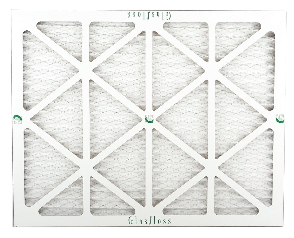 Glasfloss 20x24x1 - MERV 10 -Qty:12 - Furnace Air Filter - Made in USA (Actual Size: 19.5 x 23.5x7/8 inch) - Exclusive Design
