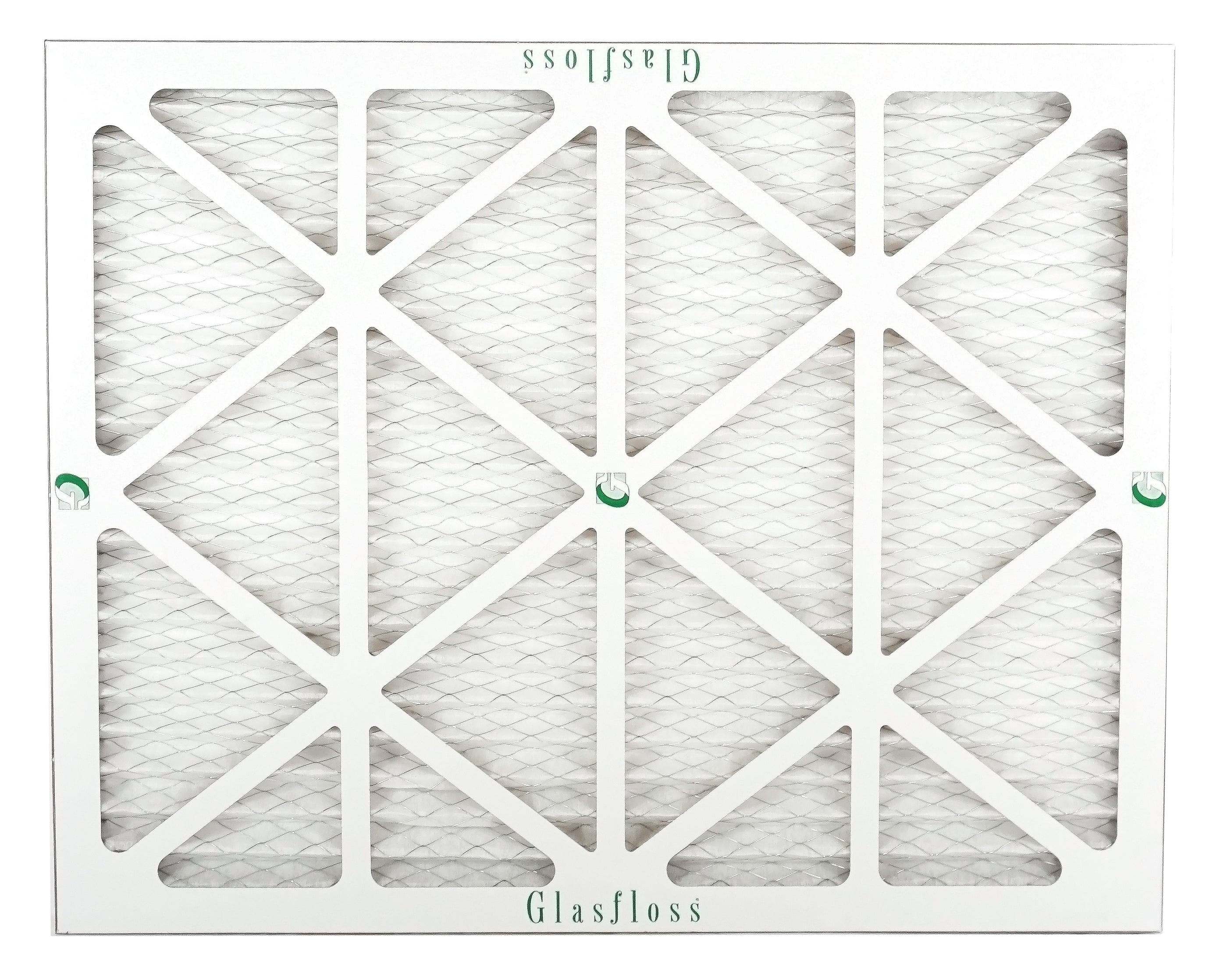 Glasfloss 20x24x1 - MERV 10 -Qty:12 - Furnace Air Filter - Made in USA (Actual Size: 19.5 x 23.5x7/8 inch) - Exclusive Design