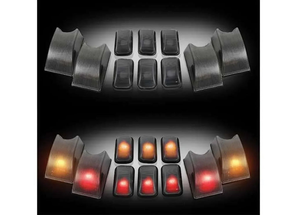 Recon 264160Bk Smoked Cab Roof Lamps 2002 2006 Hummer H2 / Am General (10 Piece