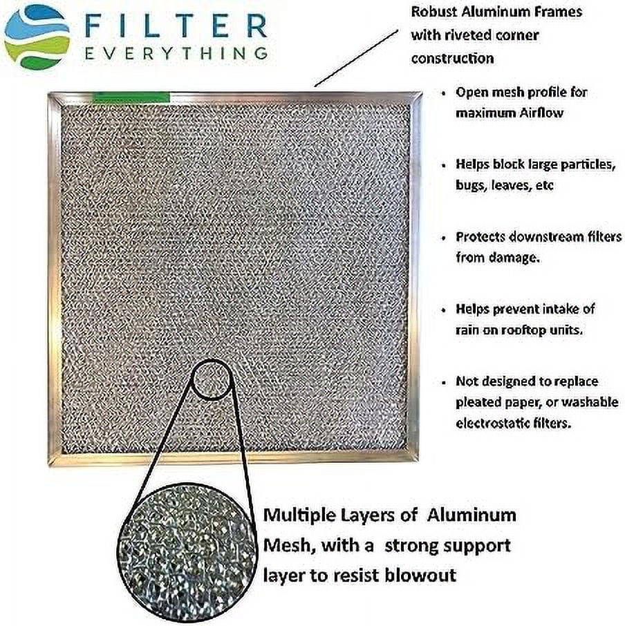 Washable Aluminum Air Filter - 20 X 25 X 1 - Exclusive Design