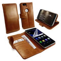 C1-89 Vintage Leather Wallet Free Screen Protector Case Cover for Huawei Nexus 6P - Brown - Exclusive Design