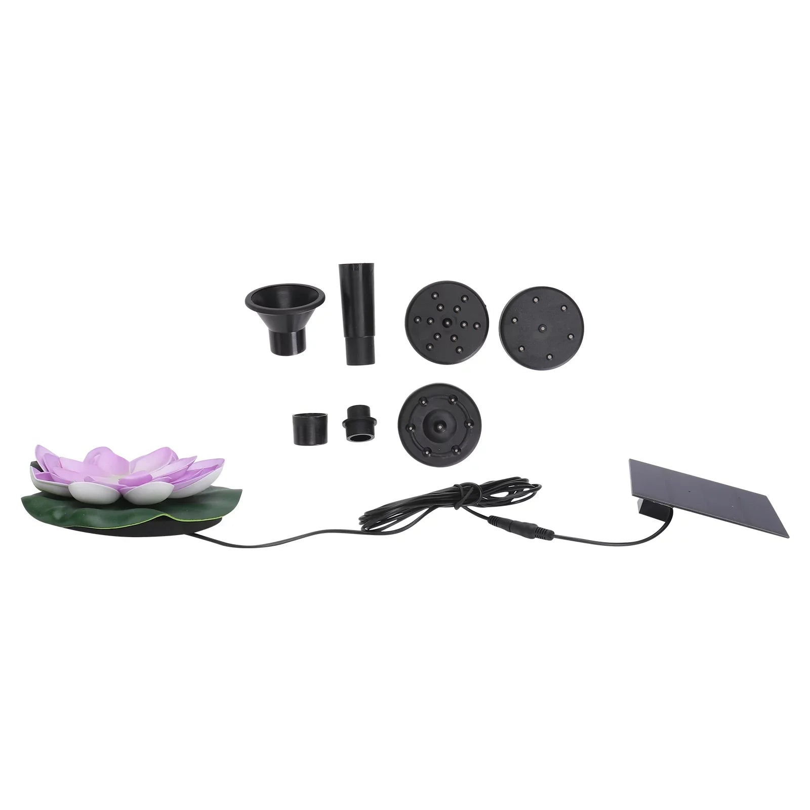 Stylish Gongxipen 1 Set Lotus Solar Fountain Outdoor Waterscape Fountain Pond Floating Fountain