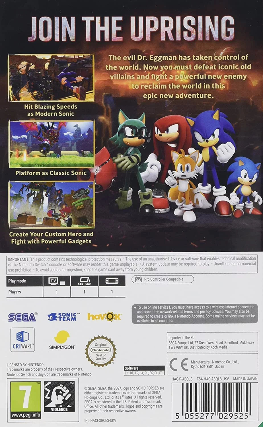 Stylish Sonic Forces (Nintendo Switch)