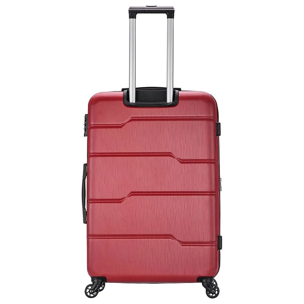 DUKAP RODEZ Plastic 4-Wheel Spinner Luggage Red (DKROD00L-RED) - Exclusive Design