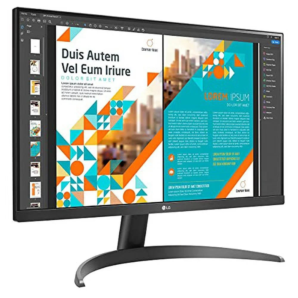 LG 24QP500-B 24â QHD (2560 x 1440) IPS Display, HDR 10, sRGB 99% Color Gamut, AMD FreeSync, Refresh Rate 75Hz, 3-Side Virtually Borderless Design - Black