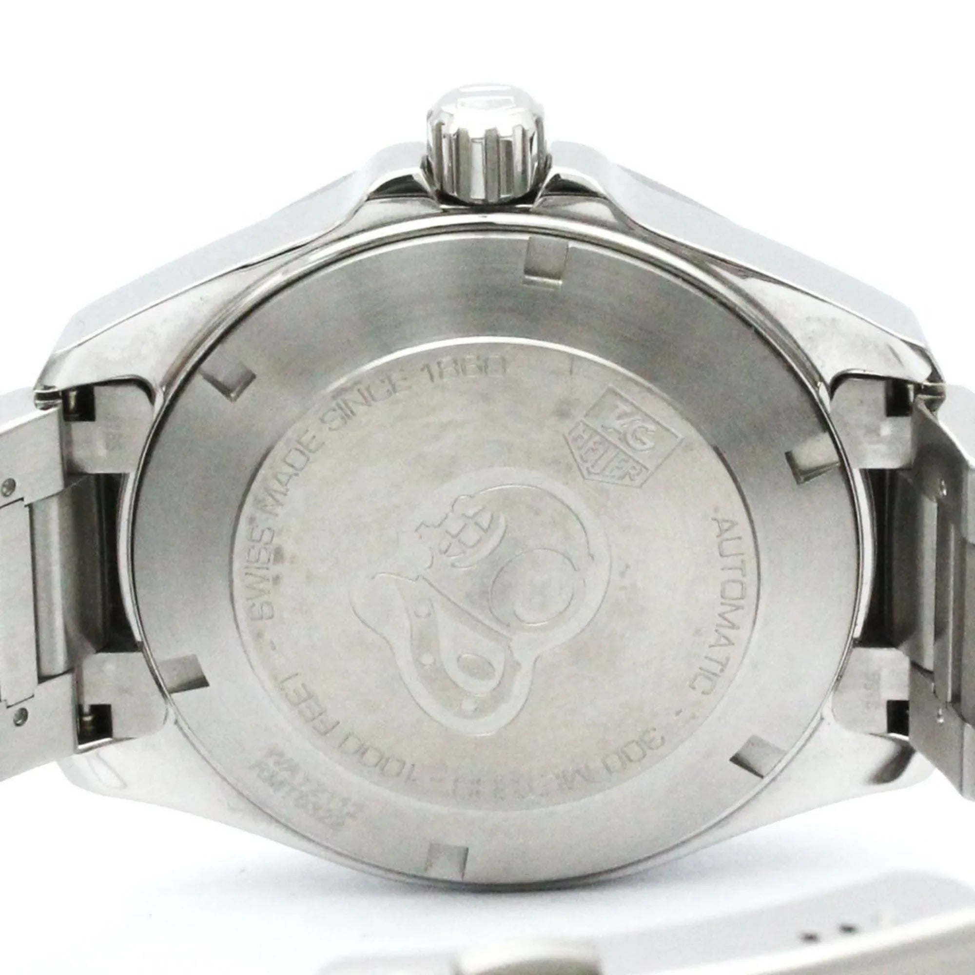 Stylish Pre-Owned Polished TAG HEUER Aquaracer Calibre 5 Steel Automatic Watch WAY2112 BF570555 (Good)
