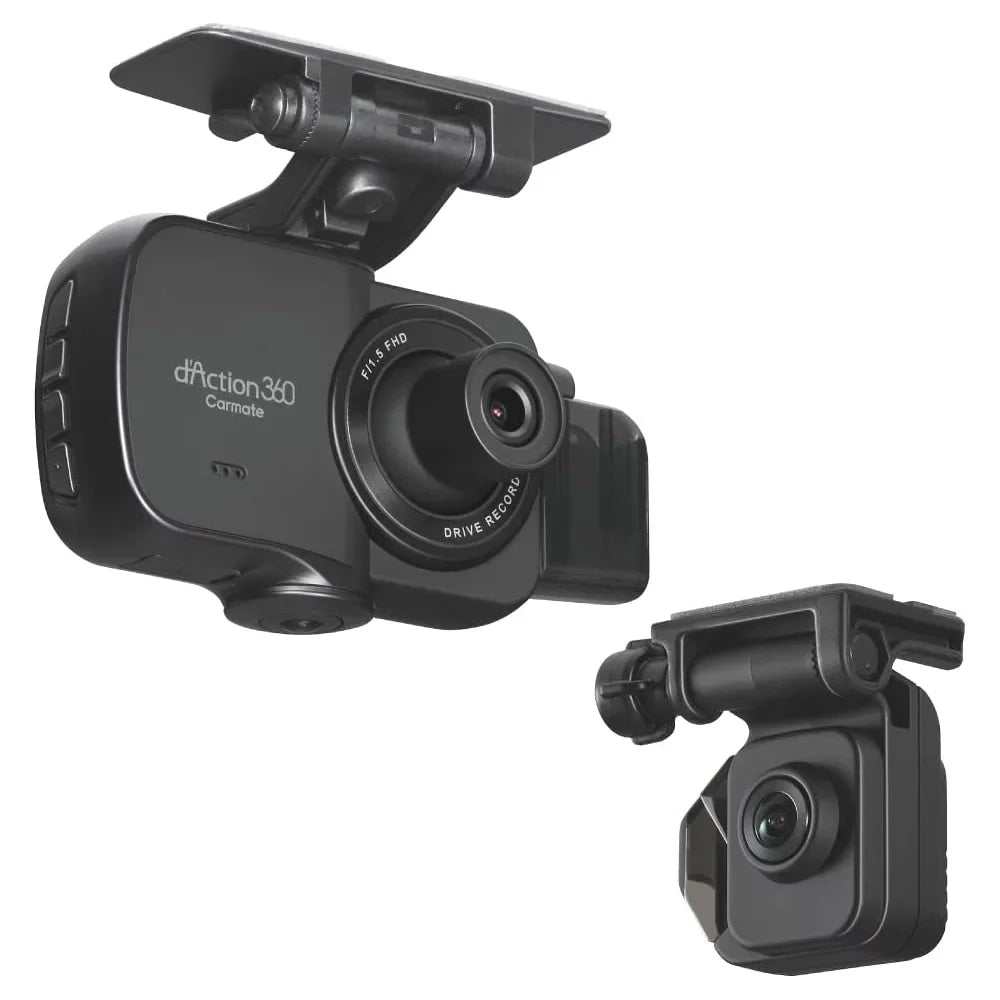 Razo d'Action 360D 3 Channel 360 Degree Dash Cam: FHD Dash Camera w/ Built-in GPS