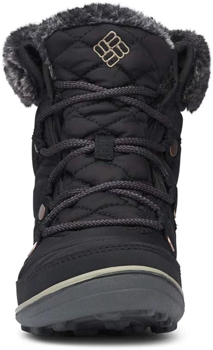 Columbia Women's Heavenly Shorty Omni-Heat Snow Boot, 10, Black/Kettle - Exclusive Design
