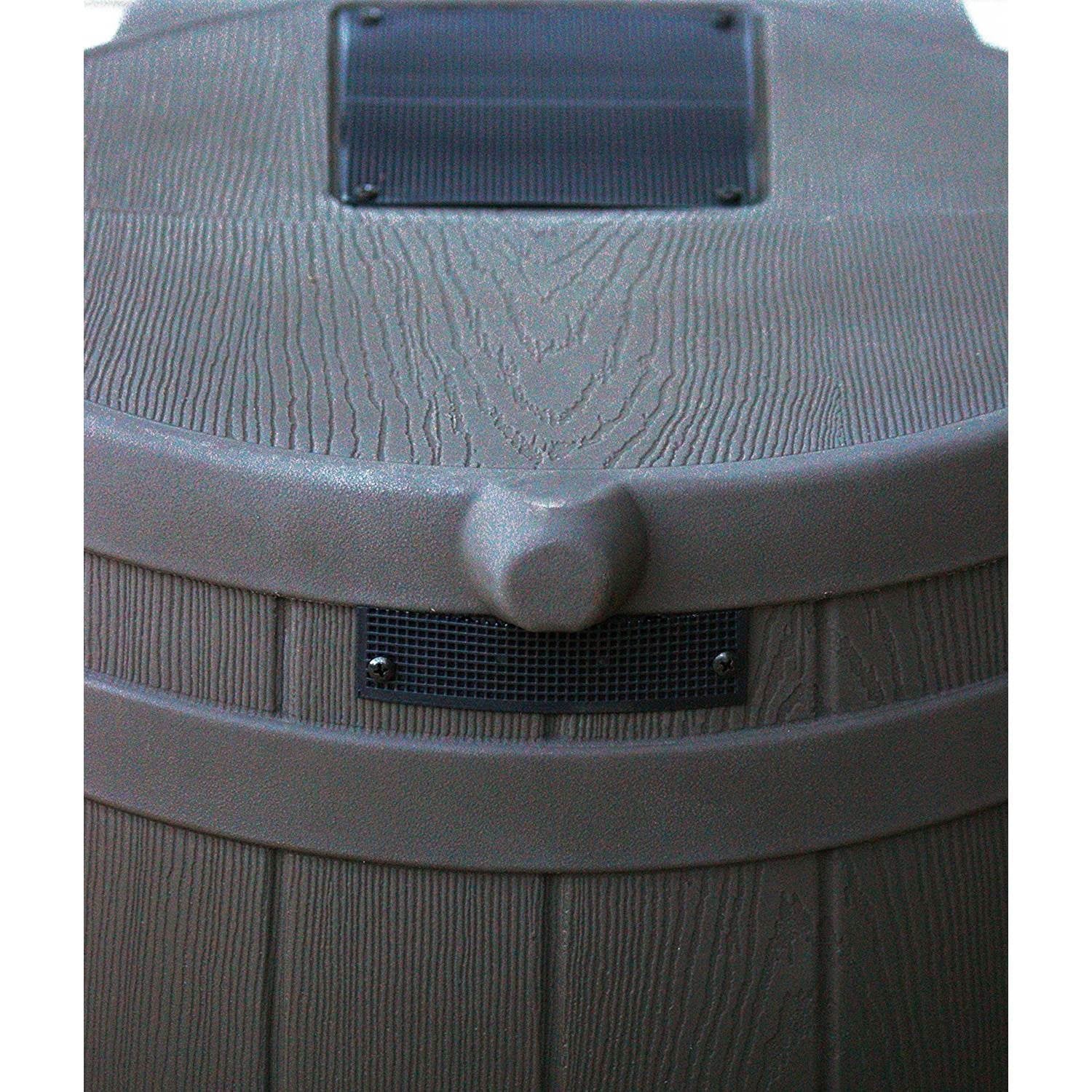 Stylish Good Ideas Rain Wizard 50 Gallon Rain Barrel Water Collector, Oak (2 Pack)
