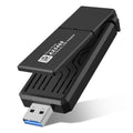 CELECTIGO AX5400 802.11AX WiFi 6E USB 3.0 WiFi Adapter ,for PC Laptop Tri Band 6GHz/5GHz/2.4GHz, WPA3, Wireless USB WiFi Dongle Network Adapter,Only Compatible with Windows 11/10, Driver free,Black
