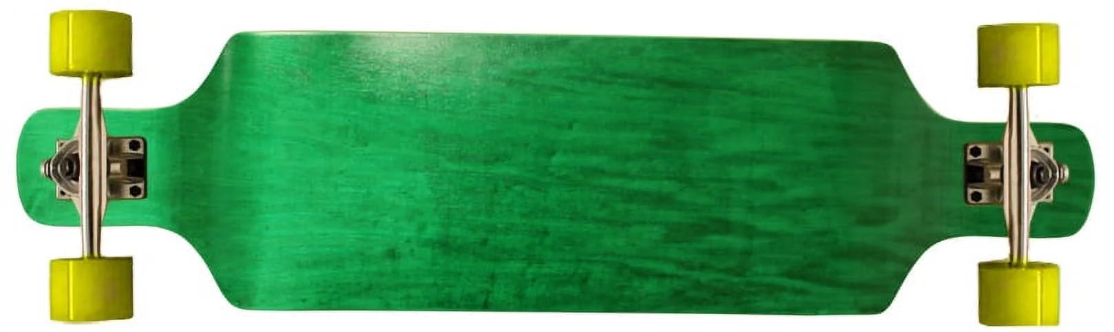 Drop Down Longboard Complete 9.4 x 38 Green Concave Maple Symmetrical Shape - Exclusive Design