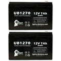 2x Pack - Compatible APC SMART-UPS 2000 SURT2000XLI Battery - Replacement UB1270 Universal Sealed Lead Acid Battery (12V, 7Ah, 7000mAh, F1 Terminal, AGM, SLA) - Includes 4 F1 to F2 Terminal Adapters