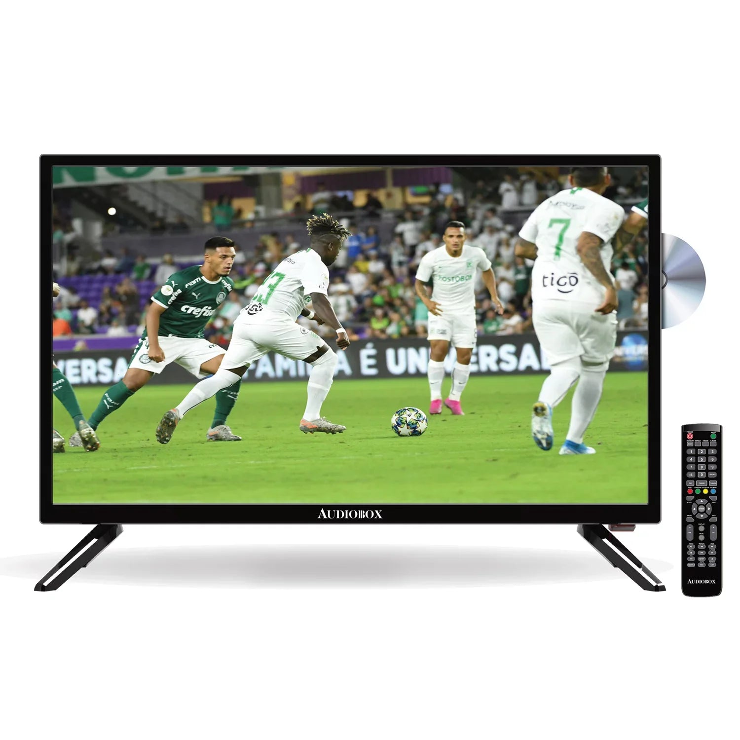 Stylish Audiobox TV-24D 24-In. 1366 x 768 HD Widescreen Portable TV/DVD Combo with Remote and Car Charger, TV-24D