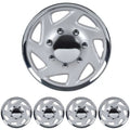 Stylish BDK Ford E-Series Style Hubcaps Wheel Cover, 16" Chrome Replica Cover, 4 Pieces