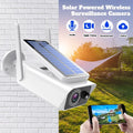 Stylish Security Cameras Wireless Outdoor, DFITO Solar Security Camera Outdoor with Solar Panel, PIR Detection, 2-Way Talk, Night Vision,Waterproof, White