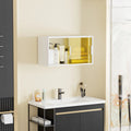 Stylish VECELO Bathroom Cabinet Wall Mounted, Multipurpose Storage Cabinet with Acrylic Sliding Doors for Bathroom Kitchen Living Room, White