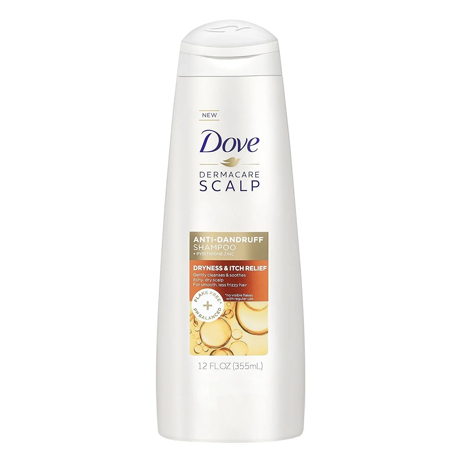 Stylish Dove Dermacare Scalp - Anti-Dandruff Shampoo - Dryness & Itch Relief - 12 Fl Oz (Pack Of 2)