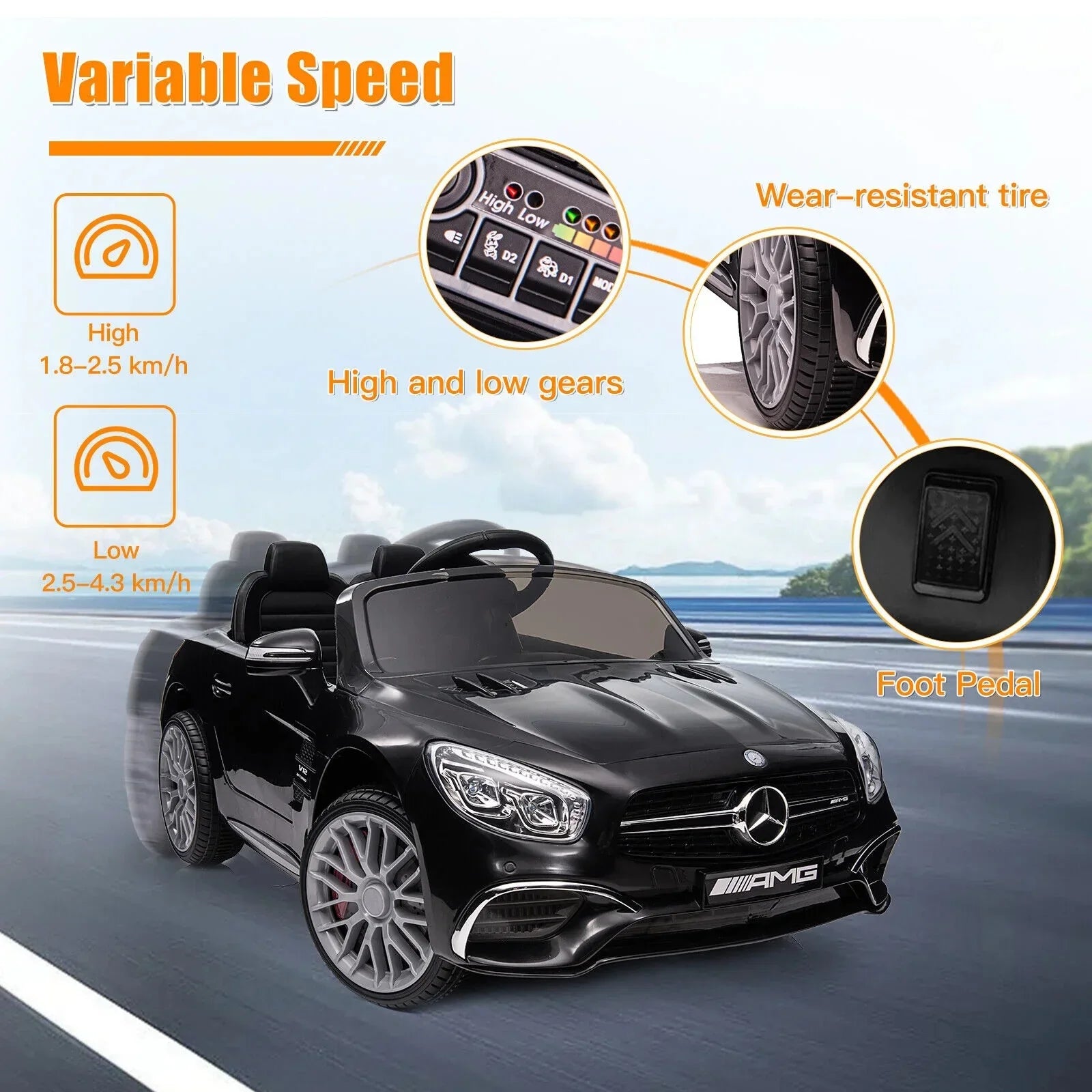 Mercedes Benz AMG SL65 12V Electric Kids Ride On Car with Remote Control - Officially Licensed
