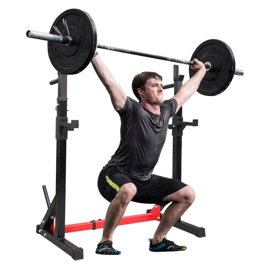 Kmowoo Home Indoor Fitness Adjustable Multi-function Barbell Stand Squat Bench Press Trainer - Exclusive Design
