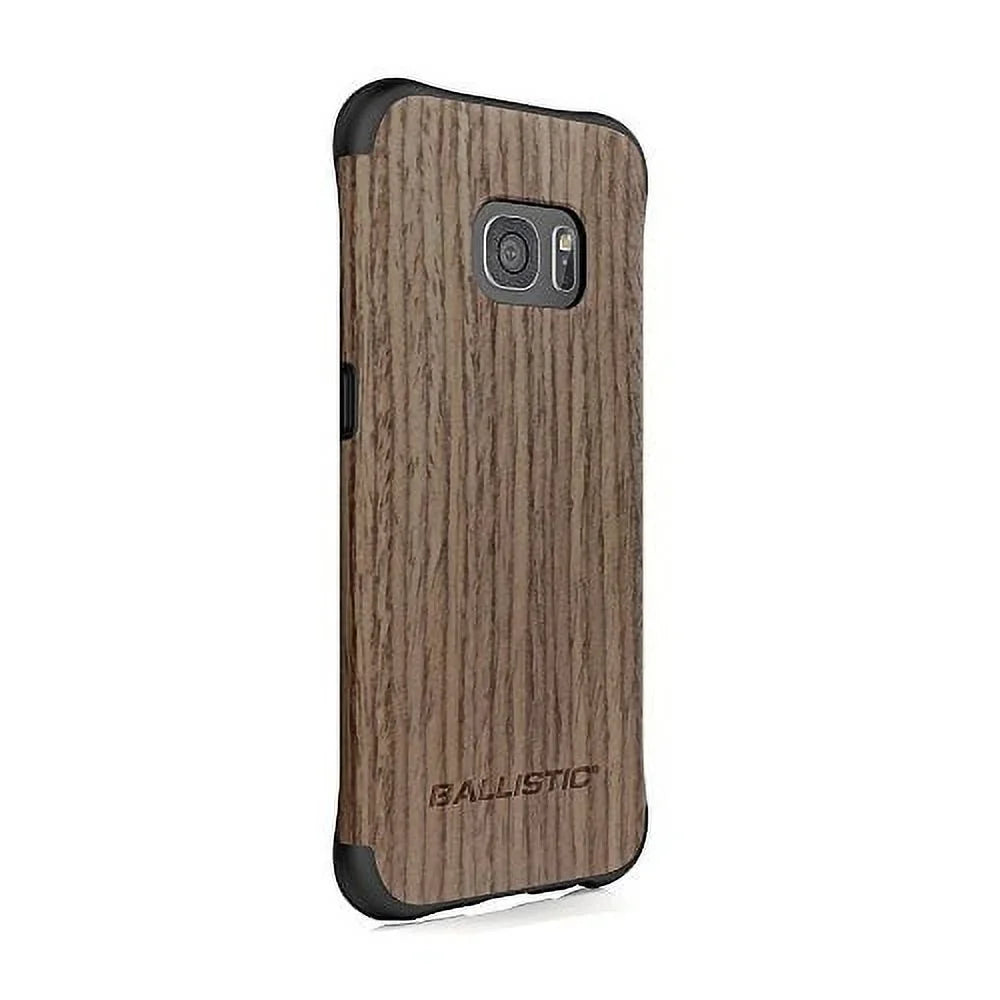 Stylish Ballistic Case Co. UT1689-B20N Samsung Galaxy S7 edge Urbanite Select Case, Black/Dark Ash Wood