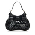 Pre-Owned Gucci Ribbon Handbag Hobo Bag 189885 Black Patent Leather Ladies GUCCI (Good)
