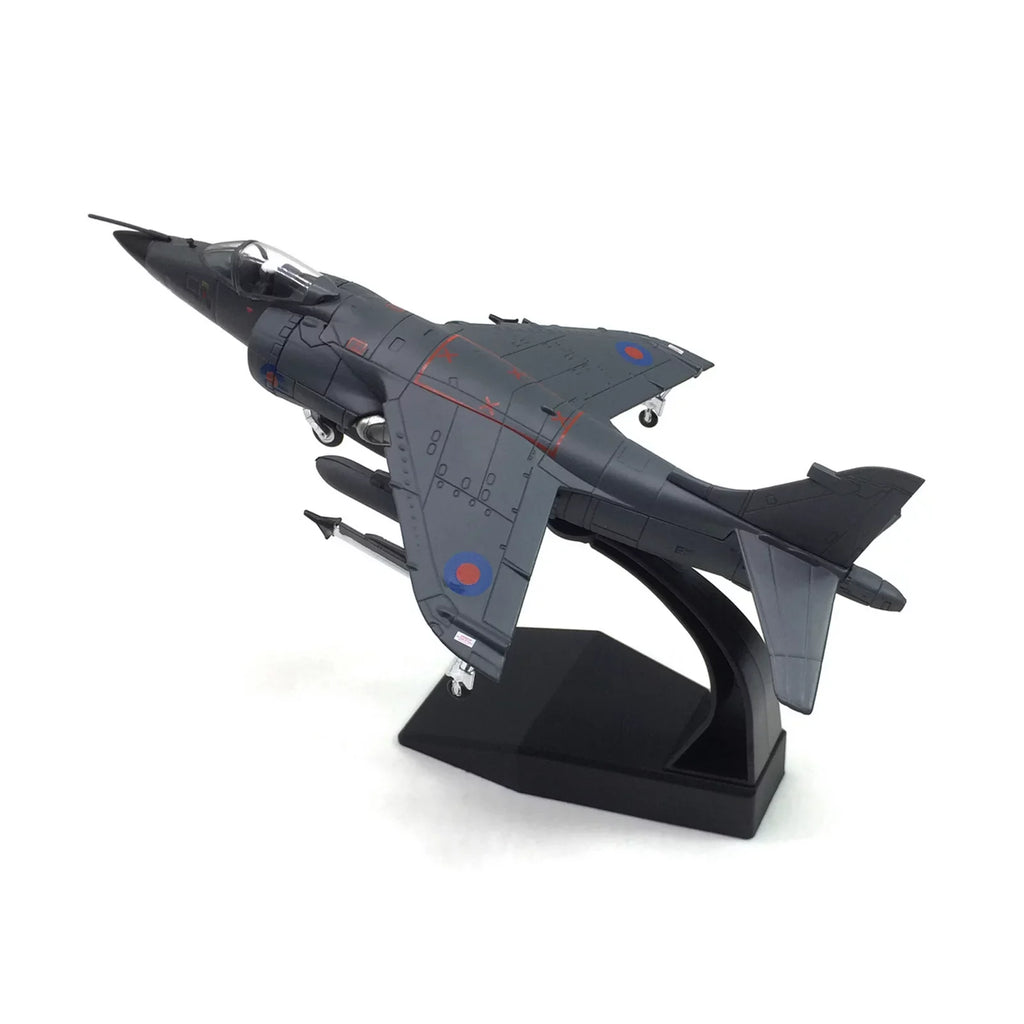 Stylish 1:72 UK Air Force 1982 Sea Harrier Jet Fighter Model Military Fighter Aircraft Model Alloy Simulation Collection Display