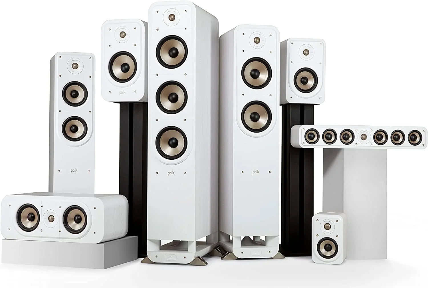 Stylish Polk Signature Elite ES10 - Hi-Fi Home Theater Satellite Surround Speakers (White)