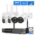 Stylish Hiseeu 5MP Security Camera System with 1TB Hard Drive, Outdoor Security Camera Wireless Wifi with Two-Way Audio,Human Detection, Home Security Cameras System
