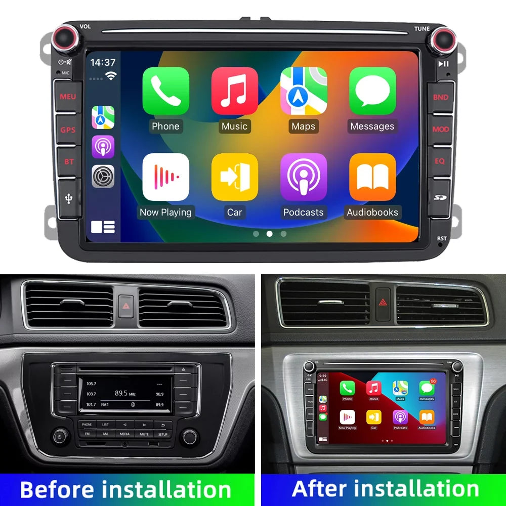8" Car Stereo Radio Player For VW Volkswagen Jetta Golf 5 6 Passat Apple Carplay - Exclusive Design