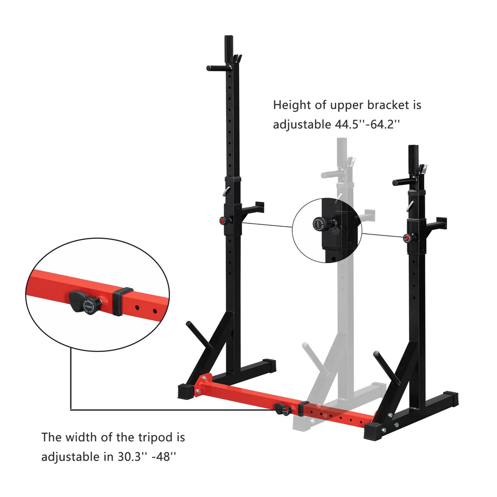 Kmowoo Home Indoor Fitness Adjustable Multi-function Barbell Stand Squat Bench Press Trainer - Exclusive Design
