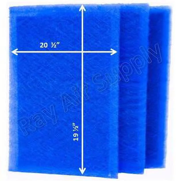 RAYAIR SUPPLY 22x22 Replacement Filter Pads Compatible with MicroPower Guard Air Cleaner (3 Pack) BLUE
