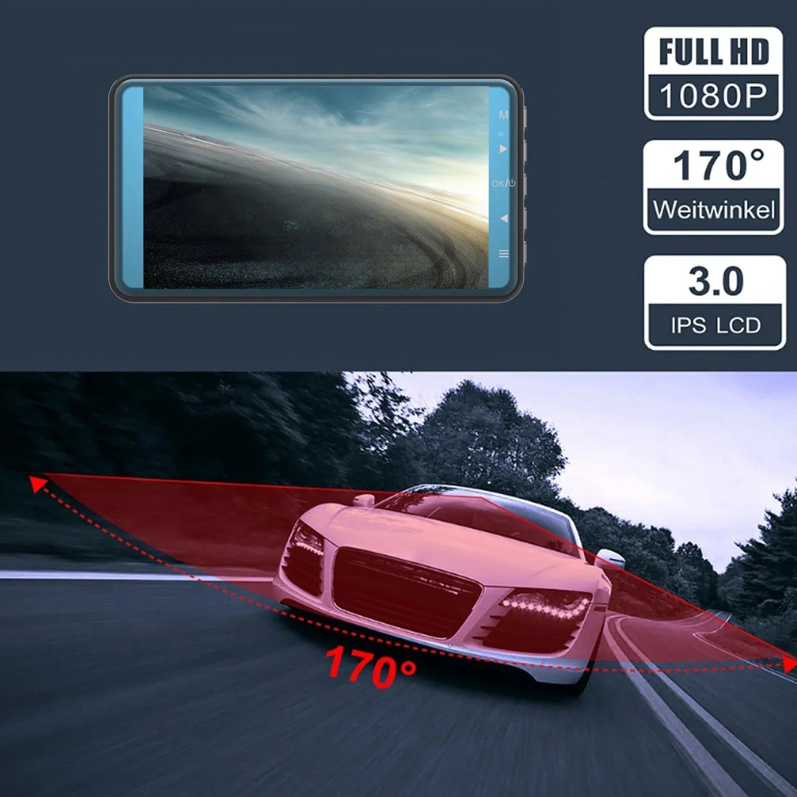 Hot Sale!!! 2 Channel Dual Dash Cam Infrared Night Vision, Front and Rear Inside1080P Dash Camera for Cars Dashcam, Two Way Car Camera with IR Night Vision Loop Recording G-Sensor Parking Monitor