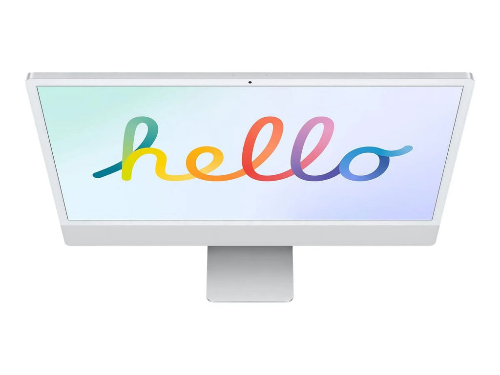 Apple iMac with 4.5K Retina display - All-in-one - M1 - RAM 8 GB - SSD 256 GB - M1 7- GPU - WLAN: Bluetooth 5.0, 802.11a/b/g/n/ac/ax - macOS Monterey 12.0 - monitor: LED 24" 4480 x 2520 (4.5K) - keyboard: US - silver