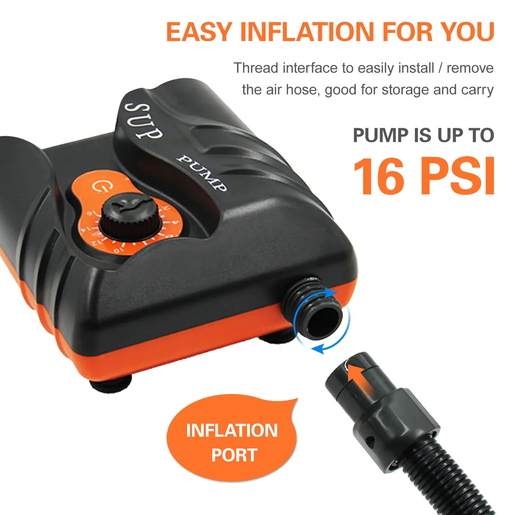 Stylish EasytoUse 16 PSI Electric Air Pump with 6 Nozzles for Inflatables and Boats, Edition