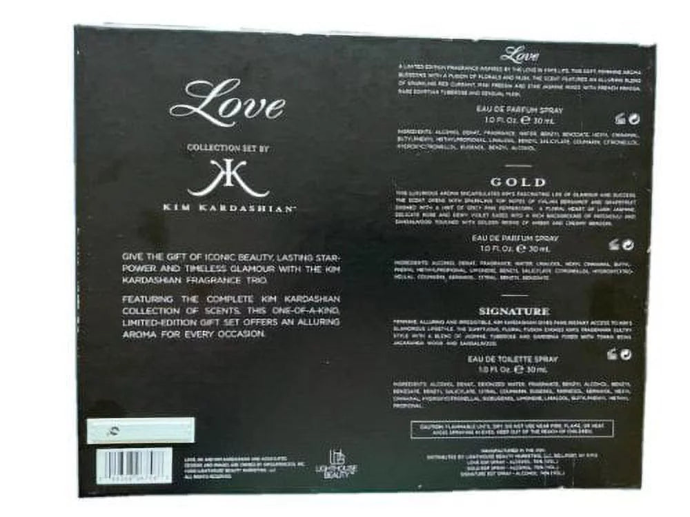 Kim Kardashian Love Collection Set, 3 pc For Her - Exclusive Design