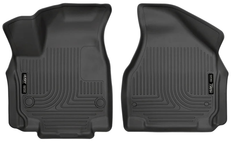 Husky by RealTruck Weatherbeater Series Front Floor Liners Black Front Row Compatible with select: 2017-2021 Chrysler Pacifica Touring L, 2023 Chrysler Pacifica - Exclusive Design