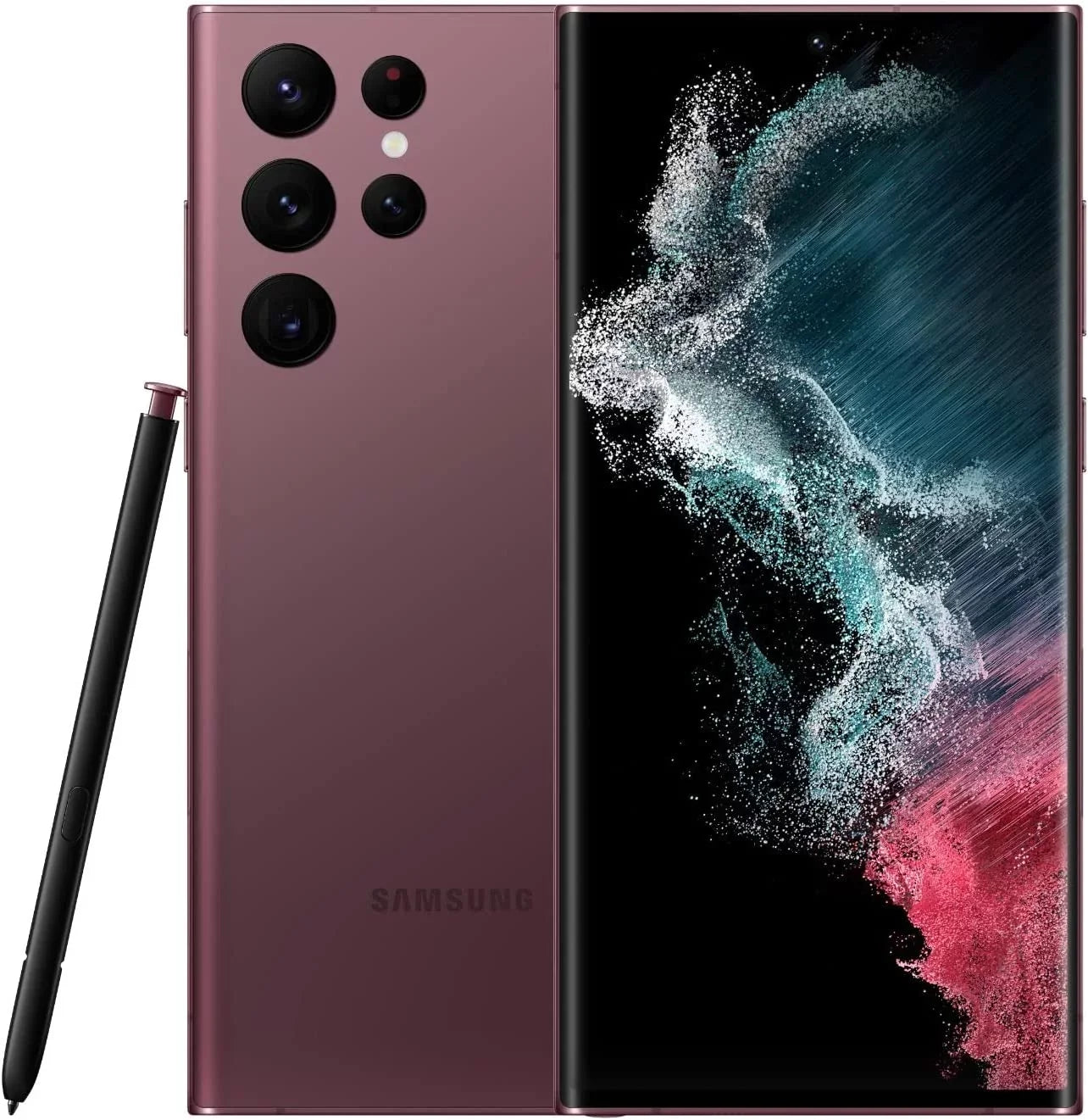 Stylish Restored Samsung Galaxy S22 Ultra 5G S908U (Fully Unlocked) 256GB Burgundy (Refurbished)