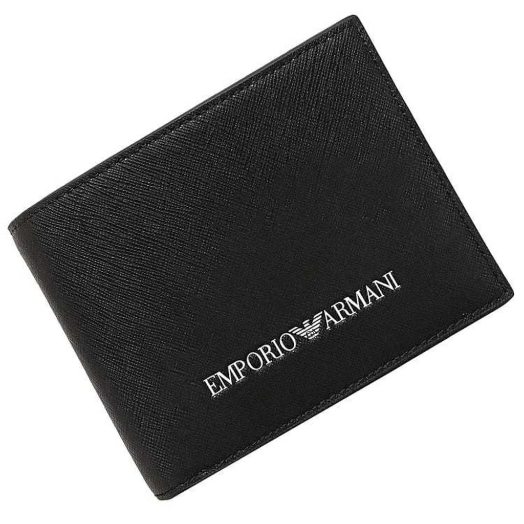 Pre-Owned Emporio Armani folio wallet black white Y4R165 leather EMPORIO ARMANI men's (Like New) - Exclusive Design